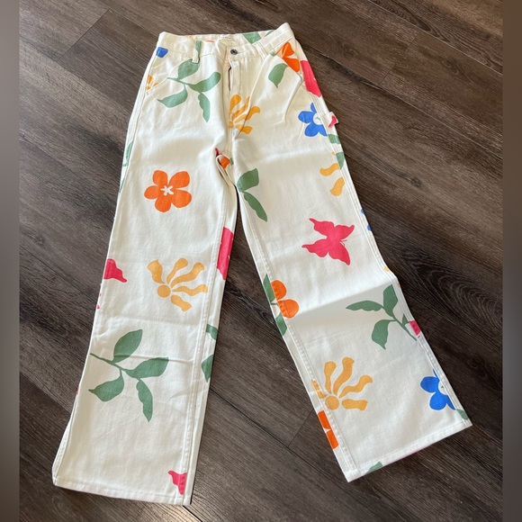 PacSun Women's Floral Jeans  size27 - Picture 1 of 7